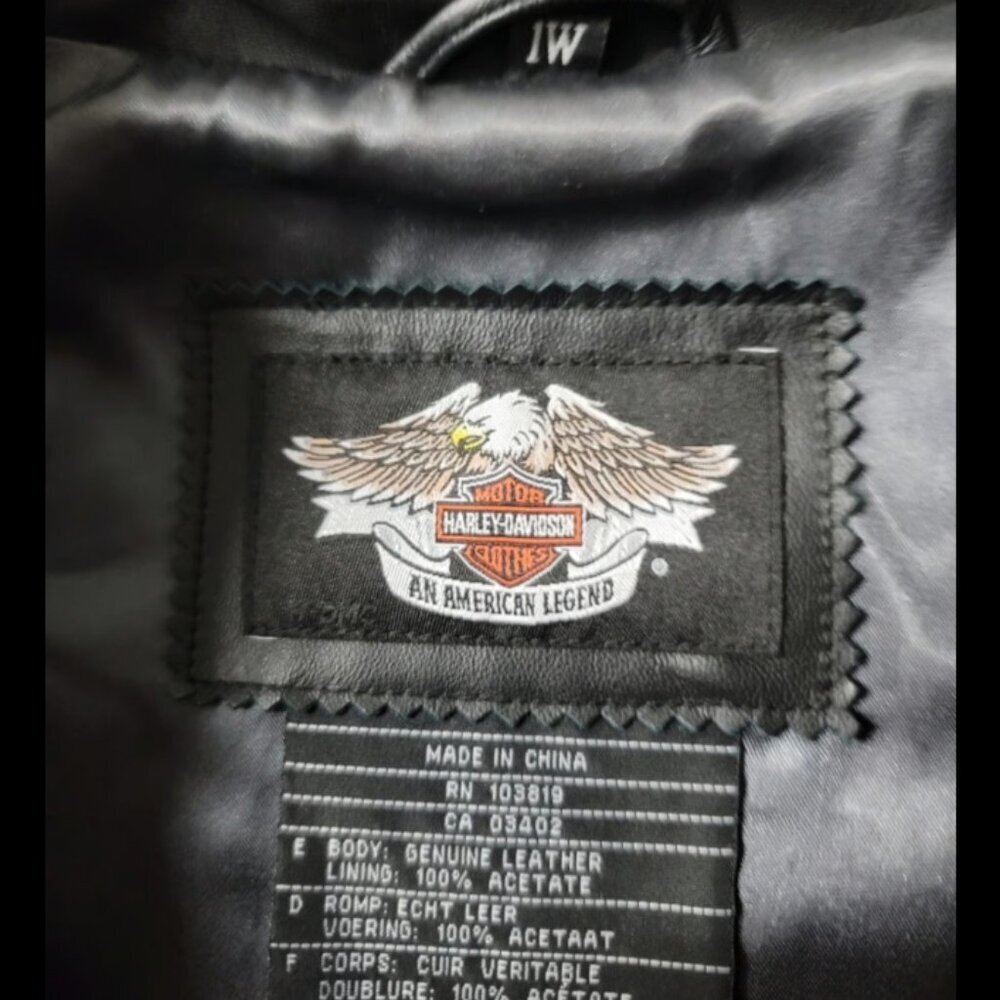 Women's Genuine Harley Davidson Wicked Willie Bling Leather Jacket 1W NWOT​​ - Picture 7 of 10